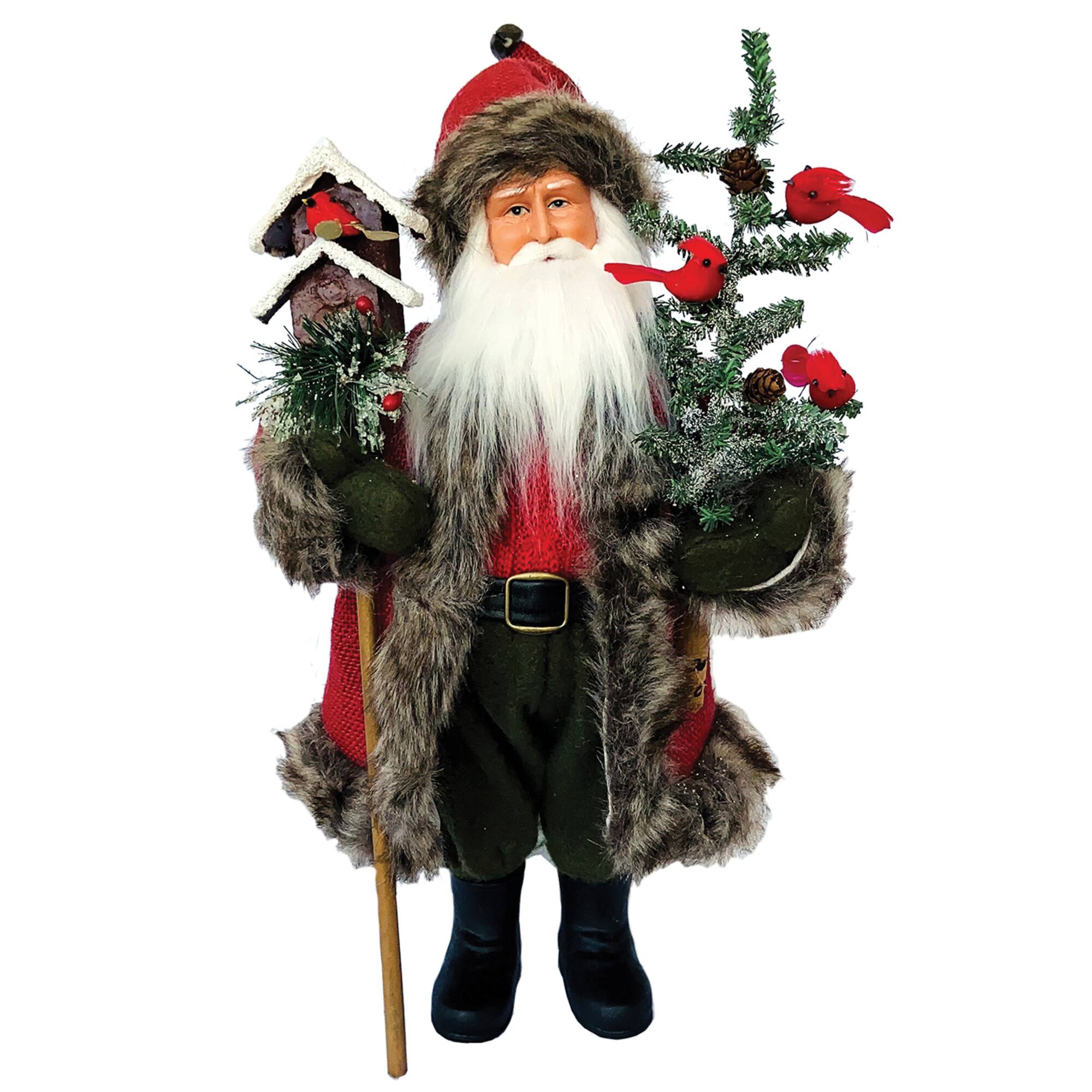 Santa's Workshop 15" Claus & His Cardinals